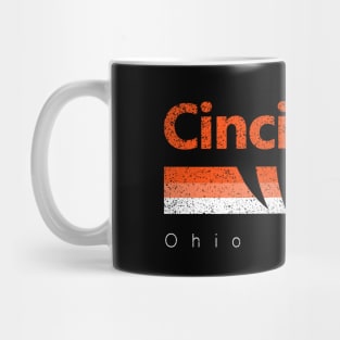 Cincinnati Vintage Football Retro Ohio Sports Bengal Game Day Mug